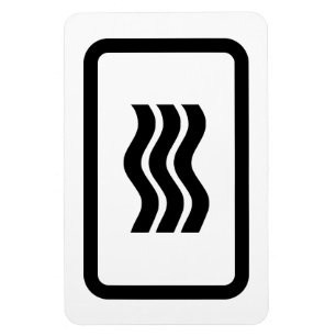 Zener Card   3 Vertikale Wavy Lines Magnet