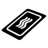 Zener Card | 3 Vertikale Wavy Lines Magnet (Linke Seite)