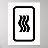 Zener Card | 3 Vertikale Wavy Lines Poster (Vorne)