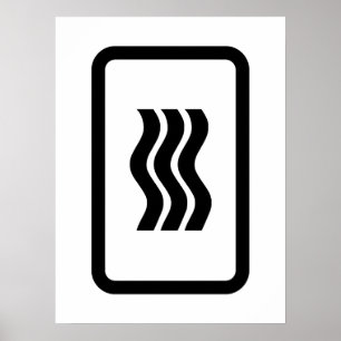 Zener Card   3 Vertikale Wavy Lines Poster