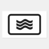 Zener Card | 3 Vertikale Wavy Lines Rechteckiger Aufkleber (Vorderseite)