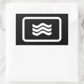 Zener Card | 3 Vertikale Wavy Lines Rechteckiger Aufkleber (Tasche)