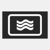 Zener Card | 3 Vertikale Wavy Lines Rechteckiger Aufkleber (Vorderseite)