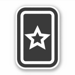 Zener Card   Hollow 5 Point Star Aufkleber