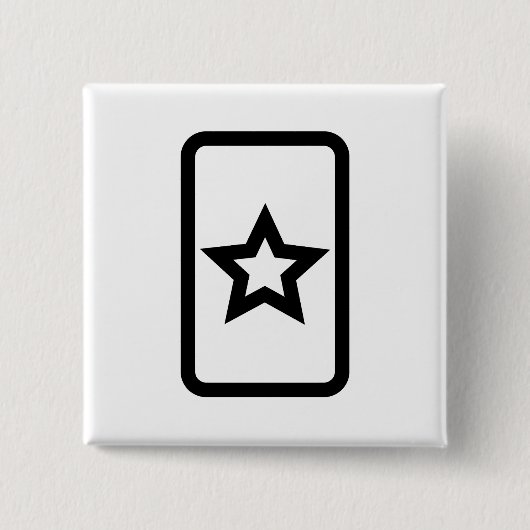 Zener Card | Hollow 5 Point Star Button (Vorderseite)