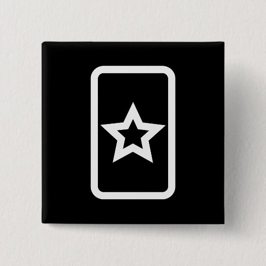 Zener Card | Hollow 5 Point Star Button (Vorderseite)