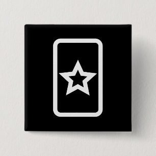 Zener Card   Hollow 5 Point Star Button