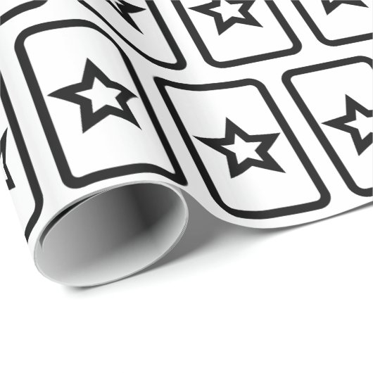 Zener Card | Hollow 5 Point Star Geschenkpapier (Rolleneckpunkt)