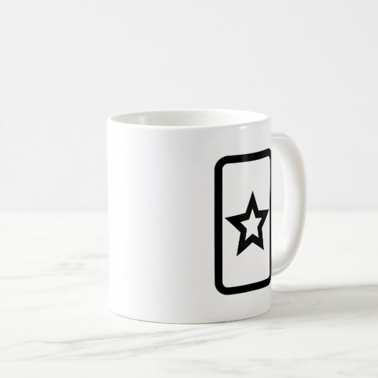 Zener Card | Hollow 5 Point Star Kaffeetasse (VorderseiteRechts)
