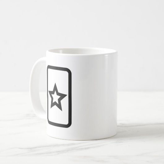 Zener Card | Hollow 5 Point Star Kaffeetasse (Vorderseite Links)