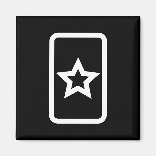 Zener Card | Hollow 5 Point Star Magnet (Vorne)