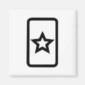 Zener Card | Hollow 5 Point Star Magnet (Vorne)