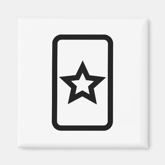 Zener Card | Hollow 5 Point Star Magnet (Vorne)