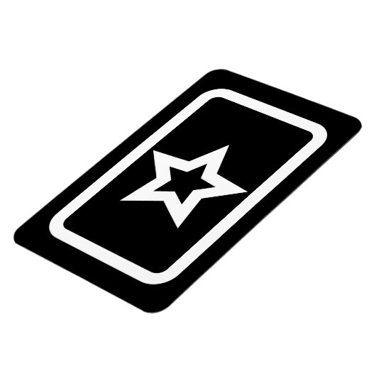 Zener Card | Hollow 5 Point Star Magnet (Linke Seite)