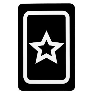 Zener Card   Hollow 5 Point Star Magnet