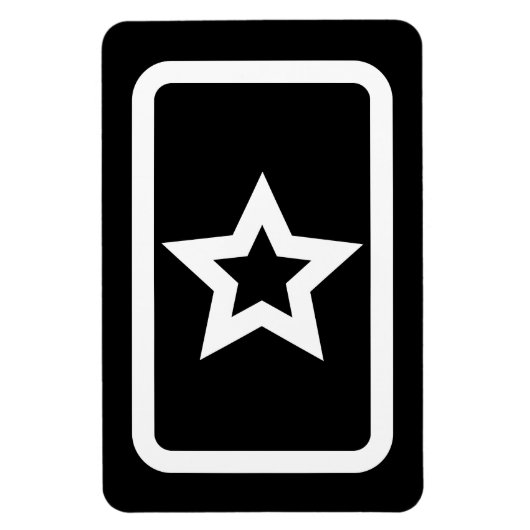 Zener Card | Hollow 5 Point Star Magnet (Vertikal)