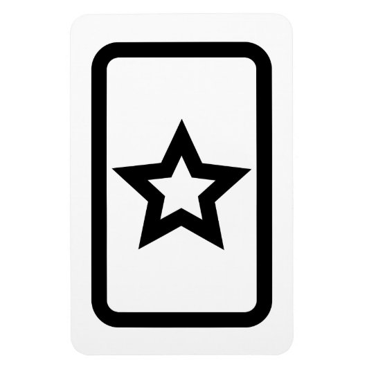Zener Card | Hollow 5 Point Star Magnet (Vertikal)