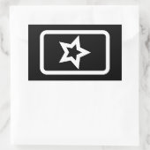 Zener Card | Hollow 5 Point Star Rechteckiger Aufkleber (Tasche)