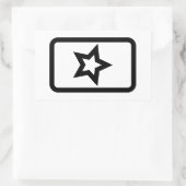 Zener Card | Hollow 5 Point Star Rechteckiger Aufkleber (Tasche)