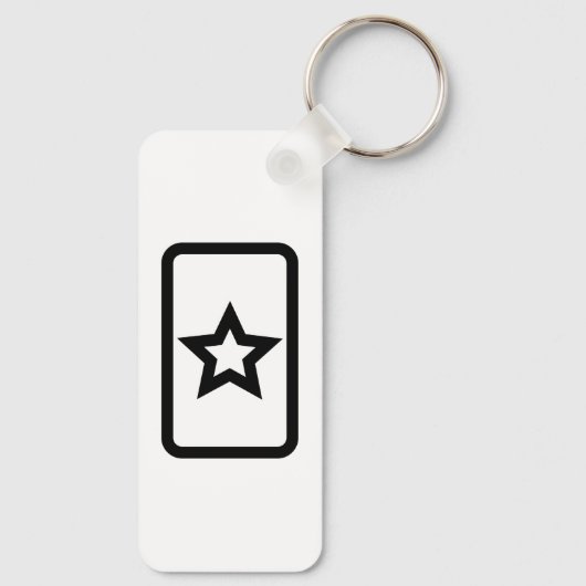 Zener Card | Hollow 5 Point Star Schlüsselanhänger (Rückseite)