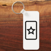 Zener Card | Hollow 5 Point Star Schlüsselanhänger (Vorderseite)