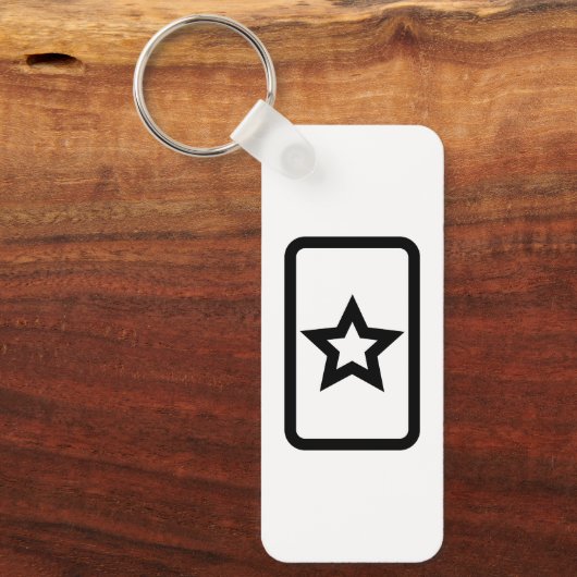 Zener Card | Hollow 5 Point Star Schlüsselanhänger (Vorderseite)