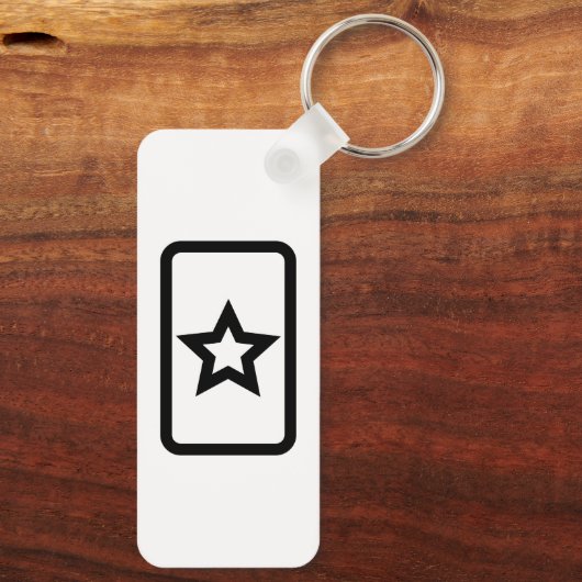 Zener Card | Hollow 5 Point Star Schlüsselanhänger (Rückseite)