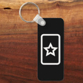 Zener Card | Hollow 5 Point Star Schlüsselanhänger (Vorderseite)