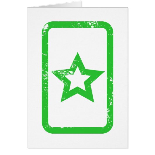 Zener Card | Hollow 5 Punkte Sternenkarte {Vintag} (Vorne)