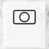 Zener Card | Hollow Circle Rechteckiger Aufkleber (Tasche)