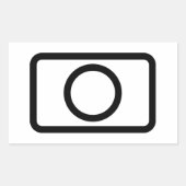 Zener Card | Hollow Circle Rechteckiger Aufkleber (Vorderseite)