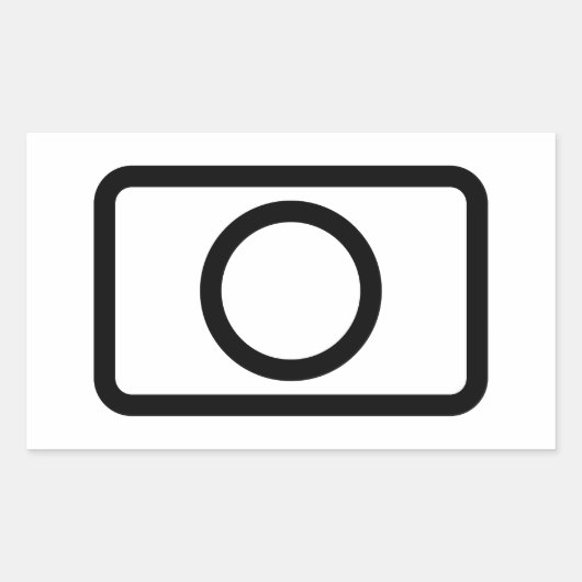 Zener Card | Hollow Circle Rechteckiger Aufkleber (Vorderseite)