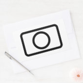 Zener Card | Hollow Circle Rechteckiger Aufkleber (Umschlag)