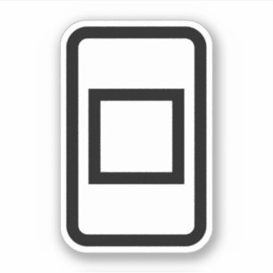 Zener Card   Hollow Square Aufkleber