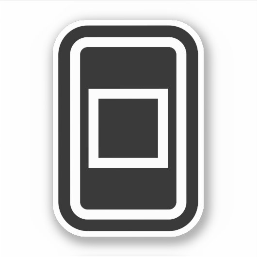 Zener Card | Hollow Square Aufkleber (Vorderseite)