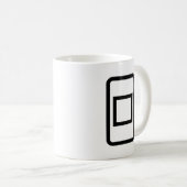 Zener Card | Hollow Square Kaffeetasse (VorderseiteRechts)