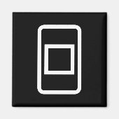 Zener Card | Hollow Square Magnet (Vorne)