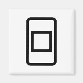 Zener Card | Hollow Square Magnet (Vorne)