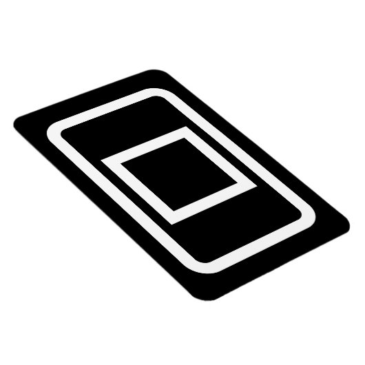 Zener Card | Hollow Square Magnet (Rechte Seite)