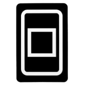 Zener Card | Hollow Square Magnet (Vertikal)