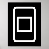 Zener Card | Hollow Square Poster (Vorne)