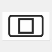 Zener Card | Hollow Square Rechteckiger Aufkleber (Vorderseite)