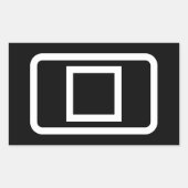 Zener Card | Hollow Square Rechteckiger Aufkleber (Vorderseite)