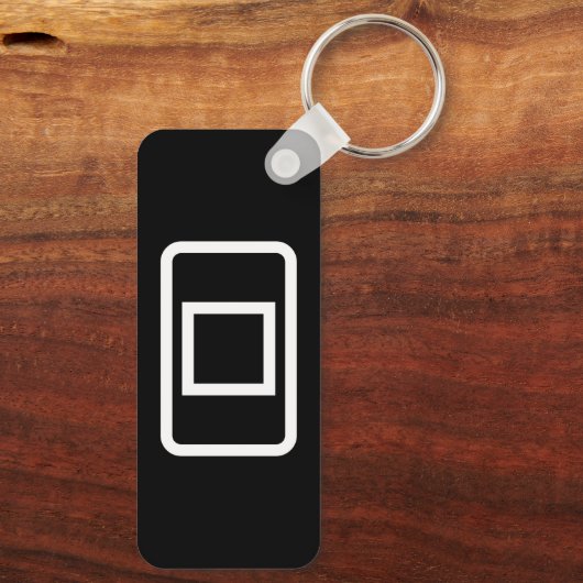 Zener Card | Hollow Square Schlüsselanhänger (Rückseite)