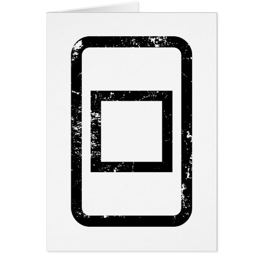 Zener Card | Holzes Quadrat {Vintag} Karte (Vorne)