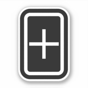 Zener Card   Pluszeichen Aufkleber