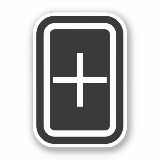 Zener Card | Pluszeichen Aufkleber (Vorderseite)