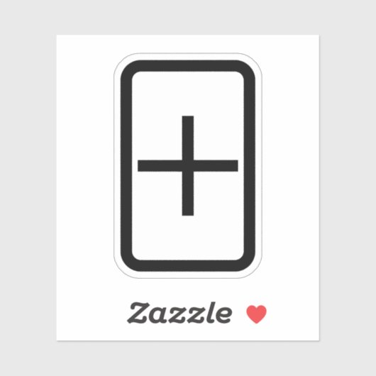 Zener Card | Pluszeichen Aufkleber (Blatt)