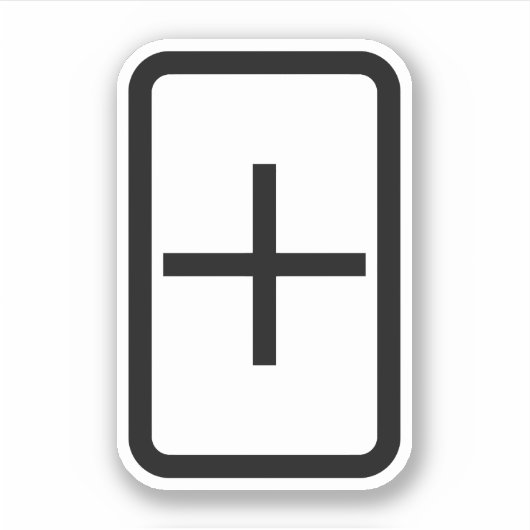 Zener Card | Pluszeichen Aufkleber (Vorderseite)