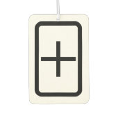 Zener Card | Pluszeichen Autolufterfrischer (Vorderseite)